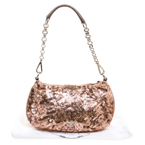 prada pink sequin bag